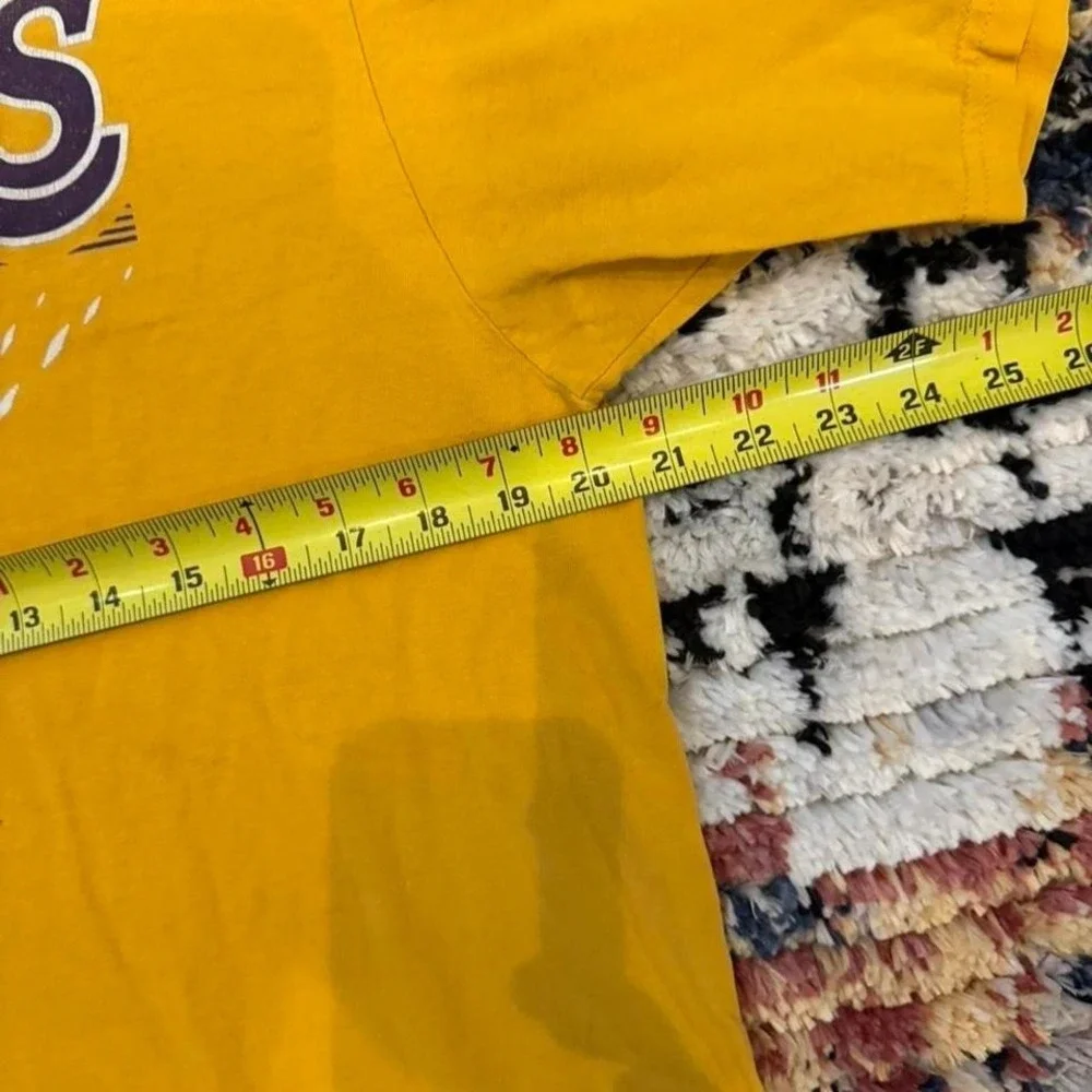 Yellow‎ Lakers tee with blue accents #NBA #basketball Adidas size large
